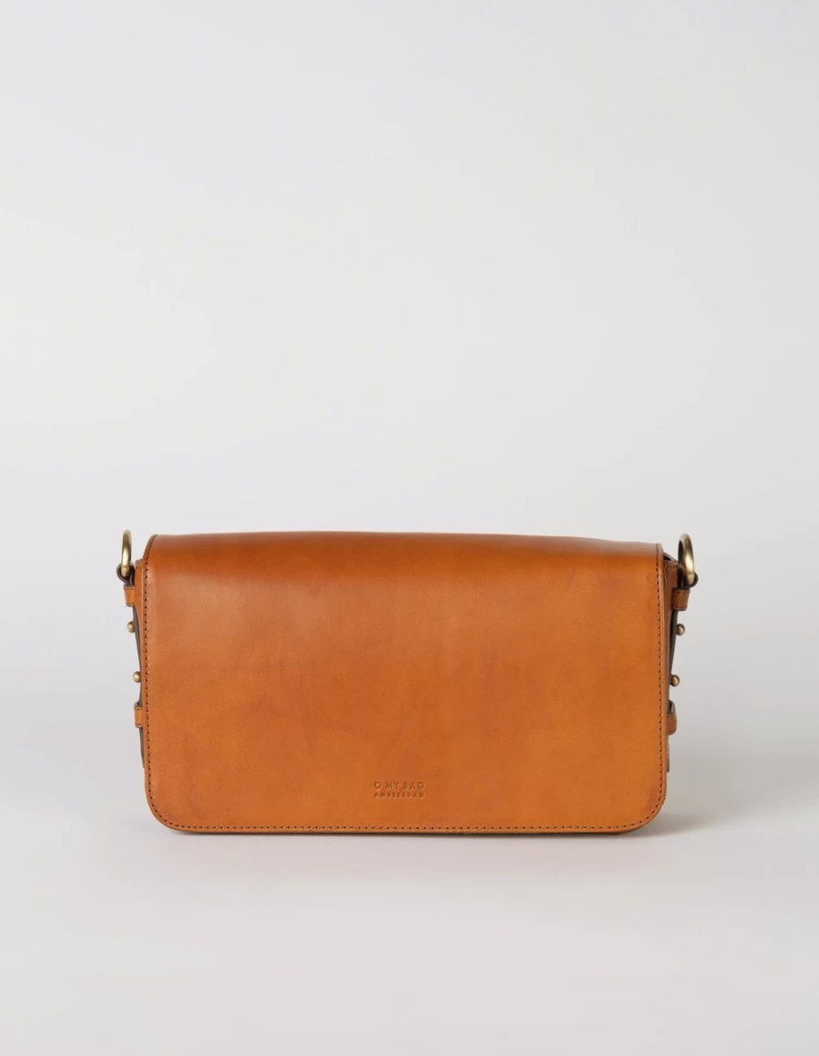 O My Bag Gina Baguette Cognac Classic Leather Handbag for Women