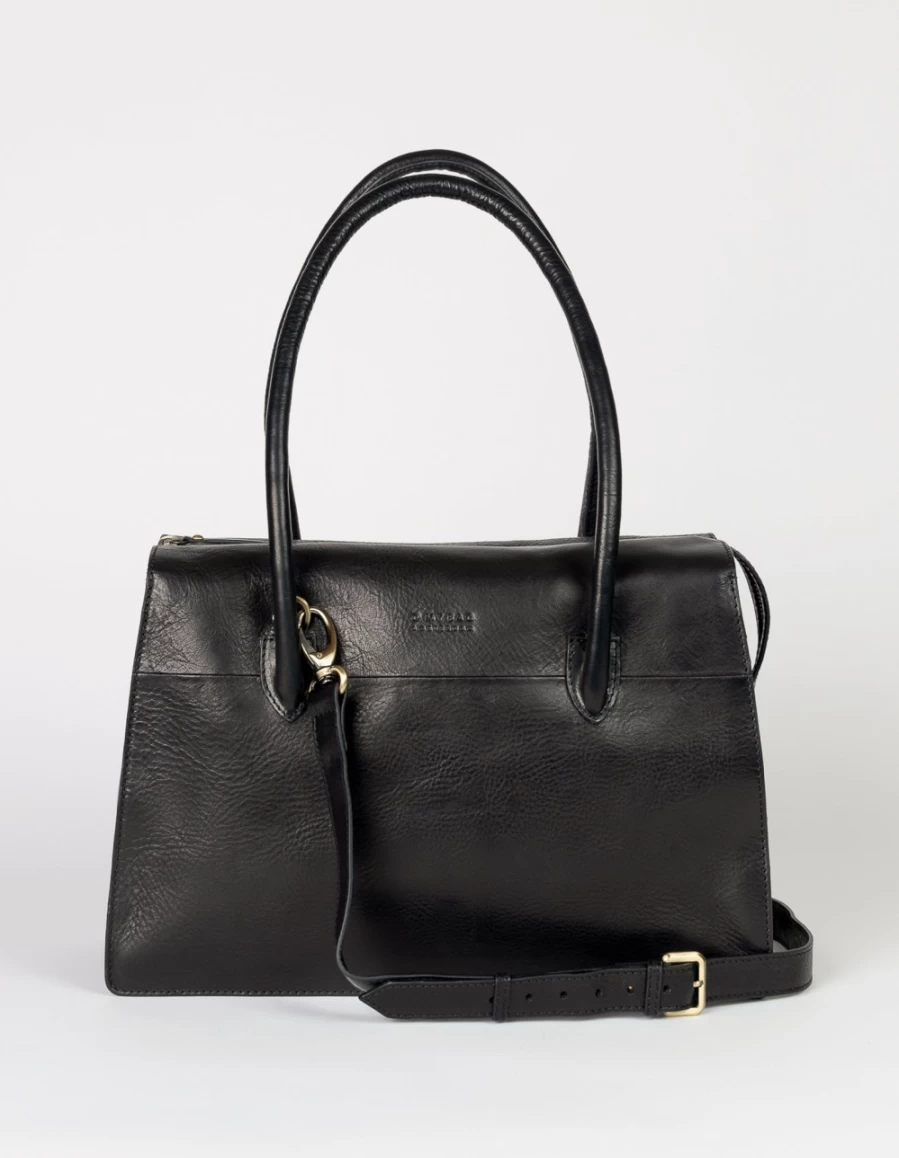 "O My Bag Kate Women's Black Stromboli Leather Handbag"