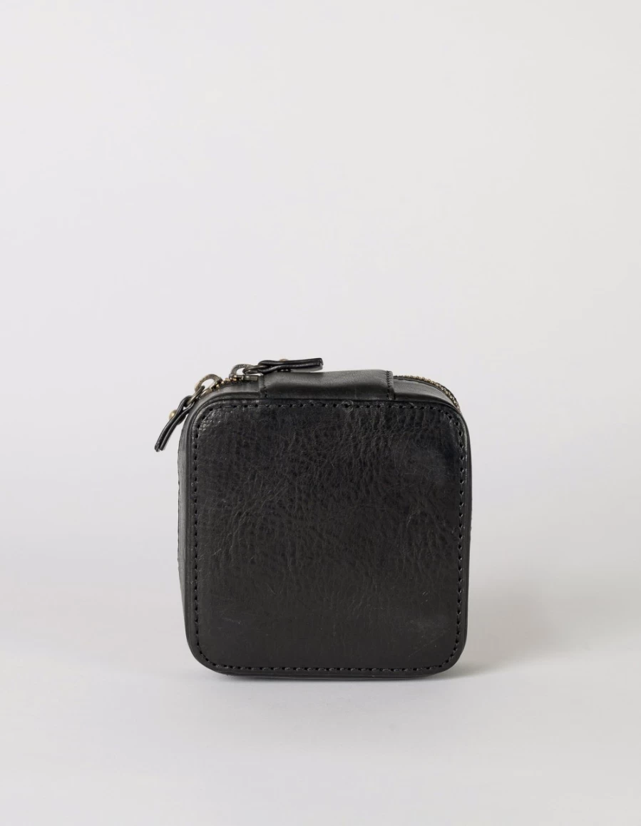 O My Bag Women's Black Stromboli Leather Jewelry Box - Elegant & Stylish Storage Case