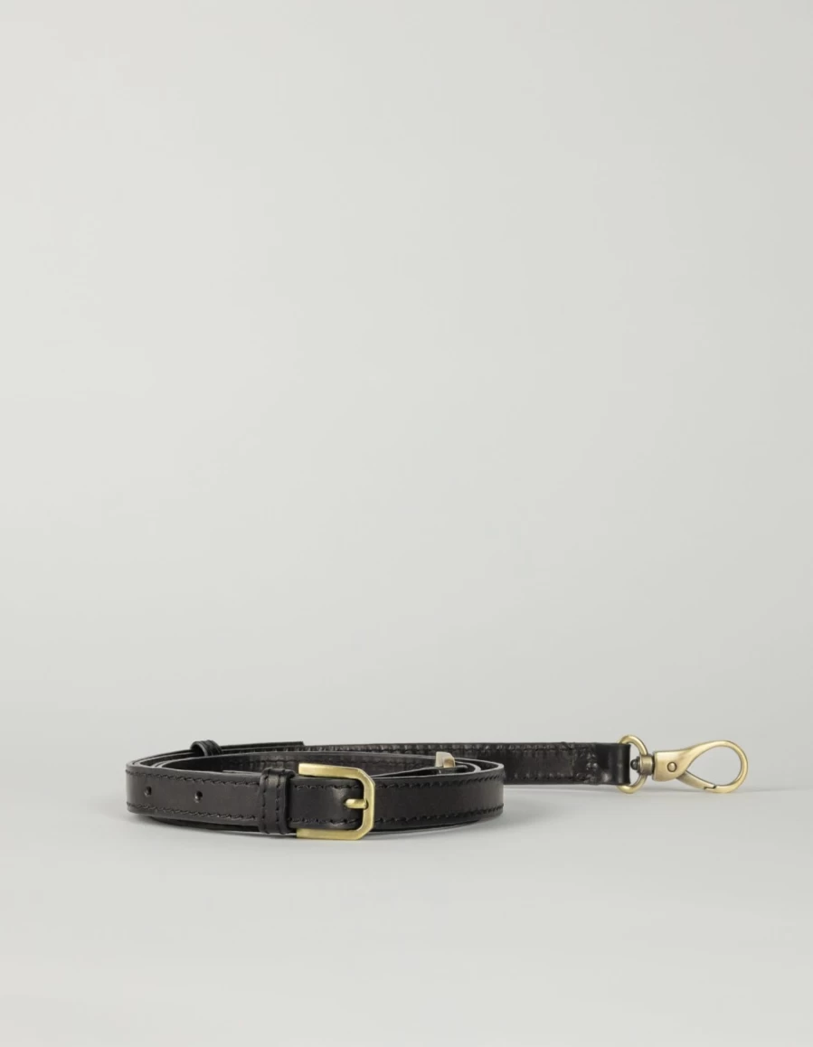 "O My Bag Women's Black Classic Leather Crossbody Strap – Stylish & Adjustable Handbag Accessory"