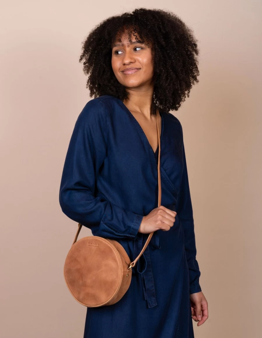 O My Bag Women's Luna Bag in Camel Hunter Leather - Stylish & Sustainable Handbag