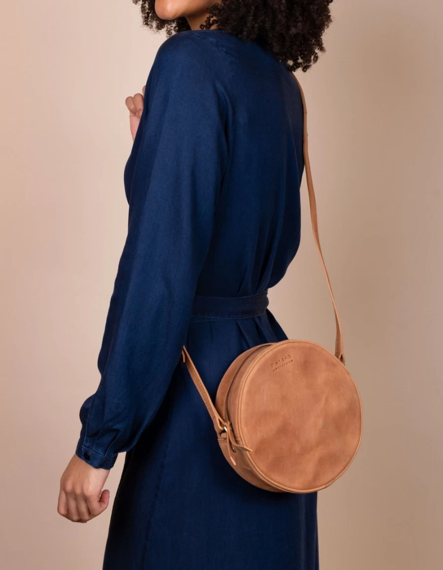O My Bag Women's Luna Bag in Camel Hunter Leather - Stylish & Sustainable Handbag