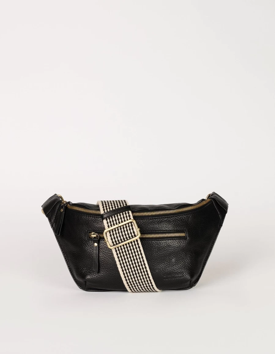 "O My Bag Women's Black Soft Grain Leather Drew Bum Bag"