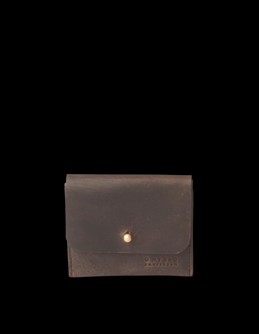 Men's Dark Brown Hunter Leather Cardholder by O My Bag – Premium RFID Wallet for Men