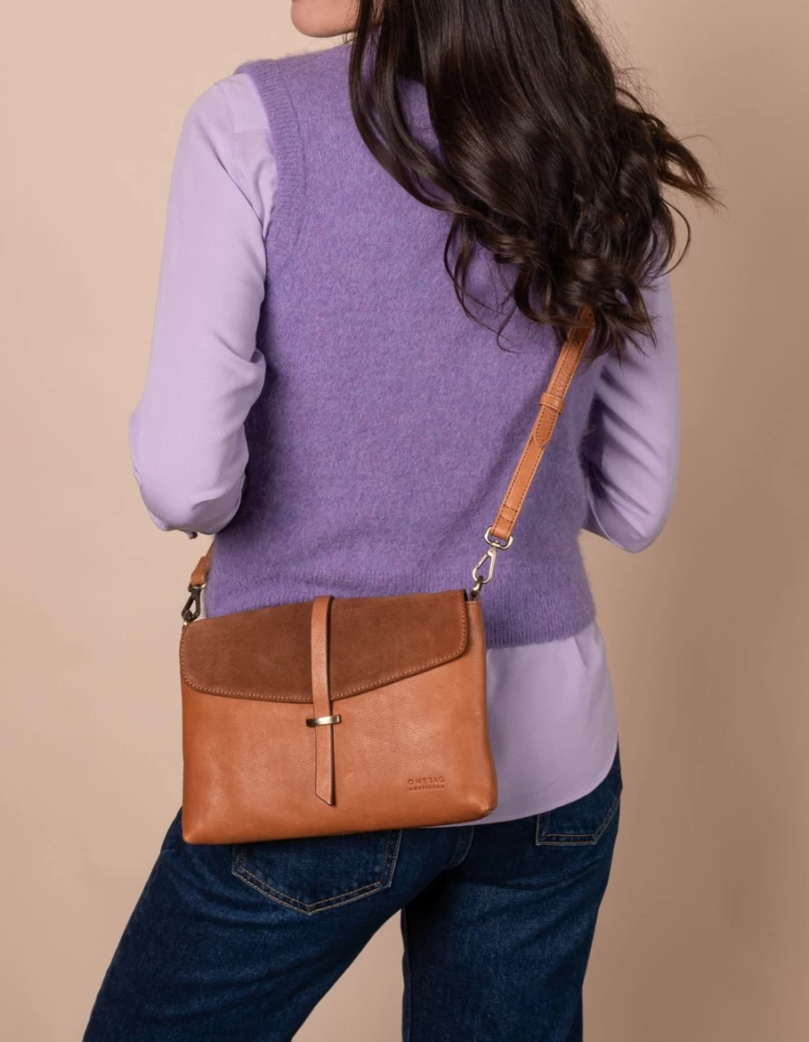 O My Bag Ella Midi Women's Wild Oak Soft Grain & Suede Leather Handbag