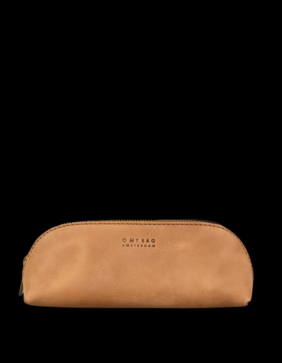 "O My Bag Women's Camel Hunter Leather Large Pencil Case"