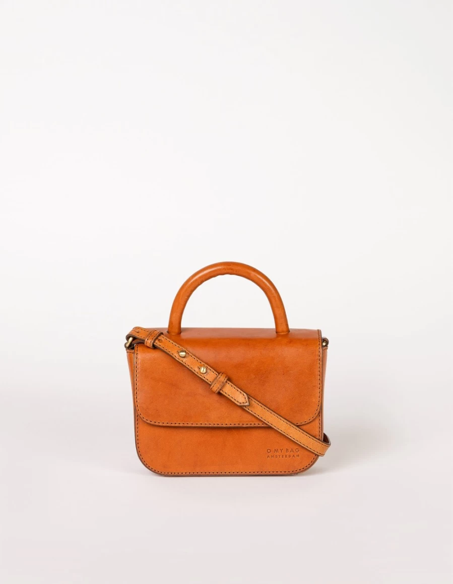 O My Bag Women's Nano Bag in Cognac Classic Leather – Stylish & Compact Handbag