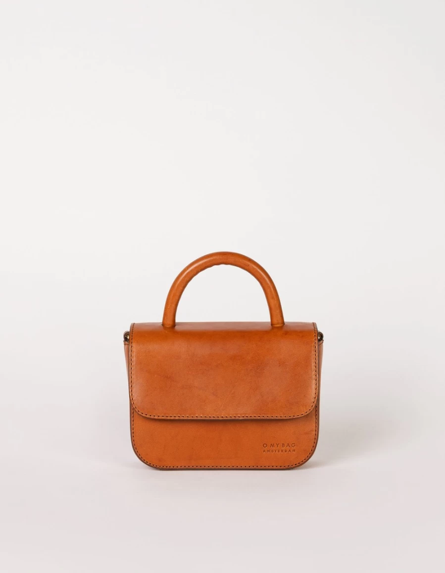 O My Bag Women's Nano Bag in Cognac Classic Leather – Stylish & Compact Handbag