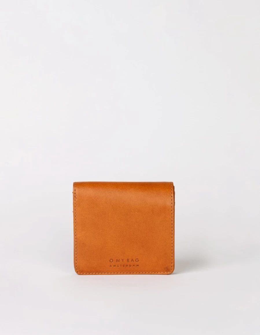 O My Bag Men's Cognac Classic Leather Alex Fold-Over Wallet