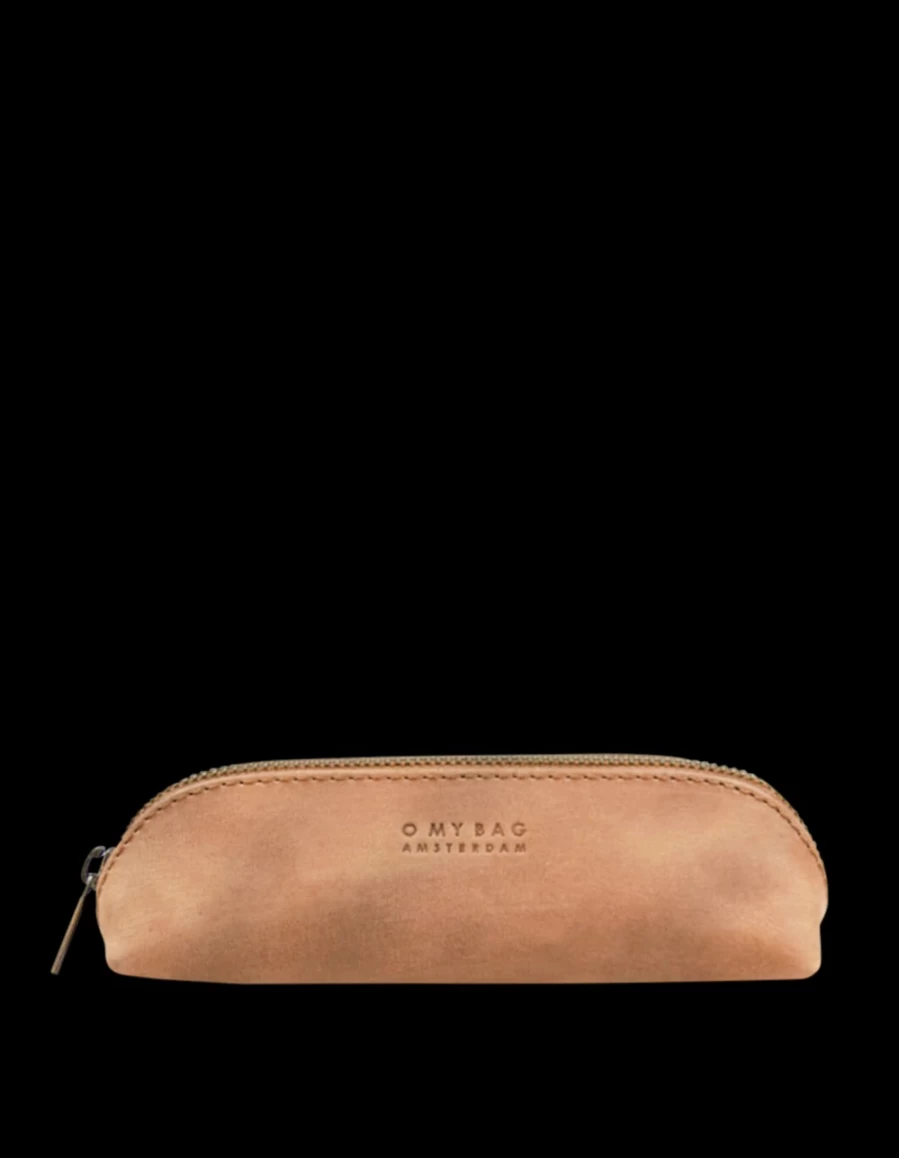 "O My Bag Women's Camel Hunter Leather Small Pencil Case"