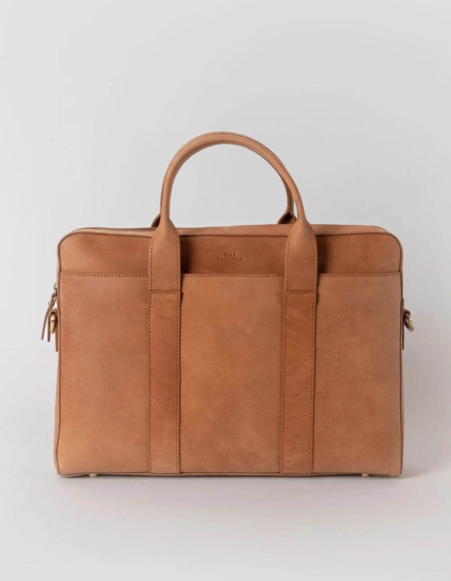 O My Bag Women's Camel Hunter Leather Harvey Bag – Stylish & Sustainable Handbag for Women