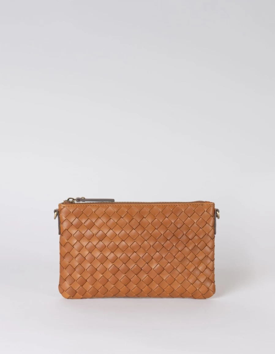 "O My Bag Lexi Women's Cognac Woven Classic Leather Handbag"