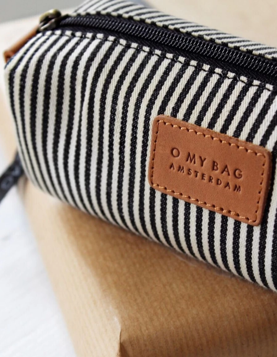 O My Bag Women's Cotton Camel Hunter Leather Signature Pencil Case