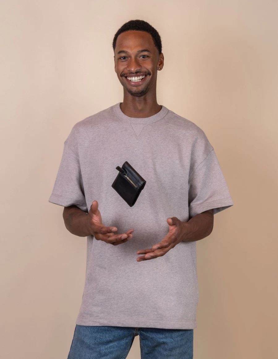 O My Bag Men's Georgie's Wallet in Black Stromboli Leather - Stylish & Durable Bifold