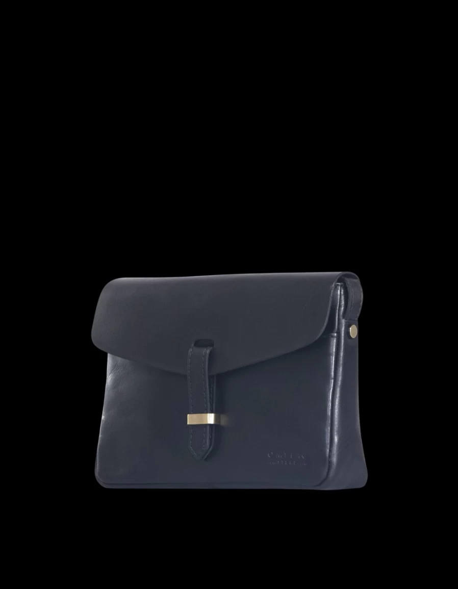 O My Bag Women's Ally Midi Bag in Black Classic Leather - Stylish & Sustainable Handbag