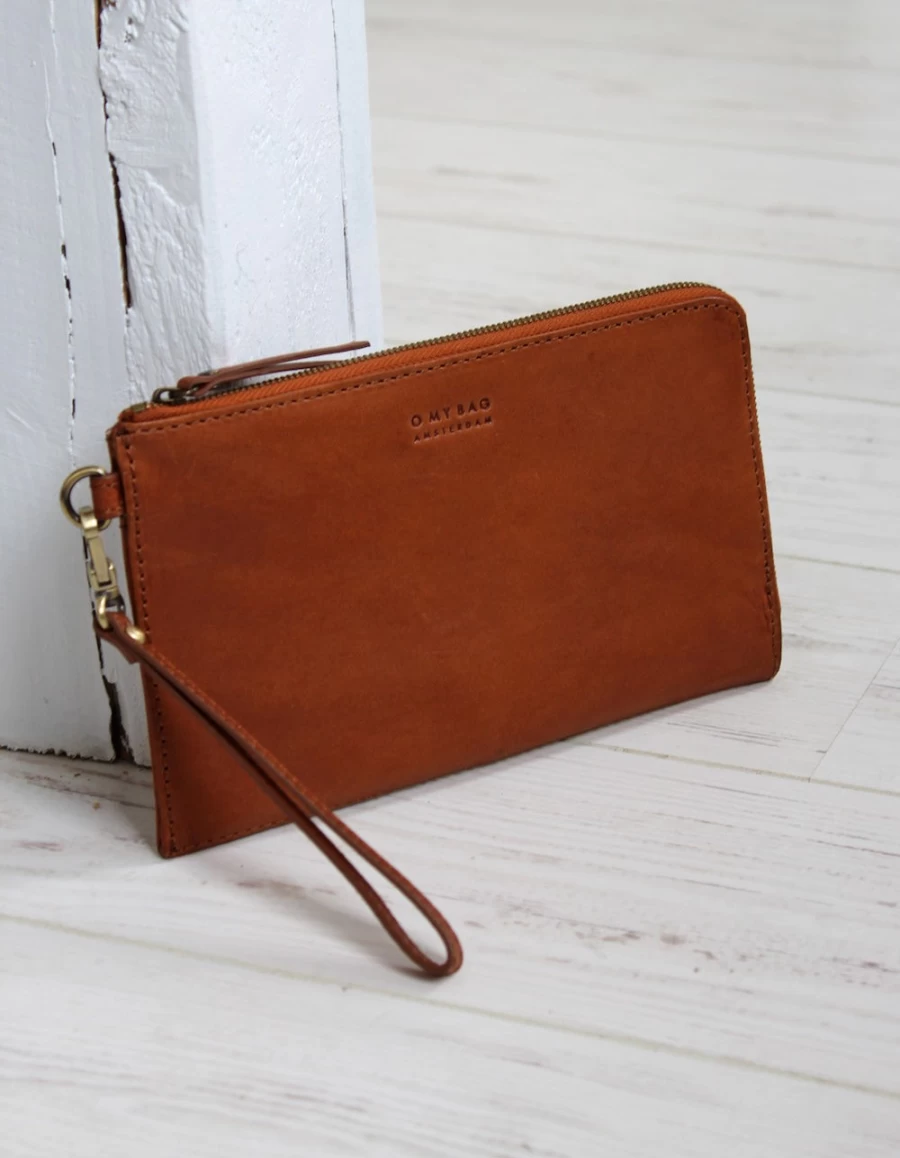O My Bag Men's Cognac Classic Leather Travel Pouch - Premium Organizer for Essentials