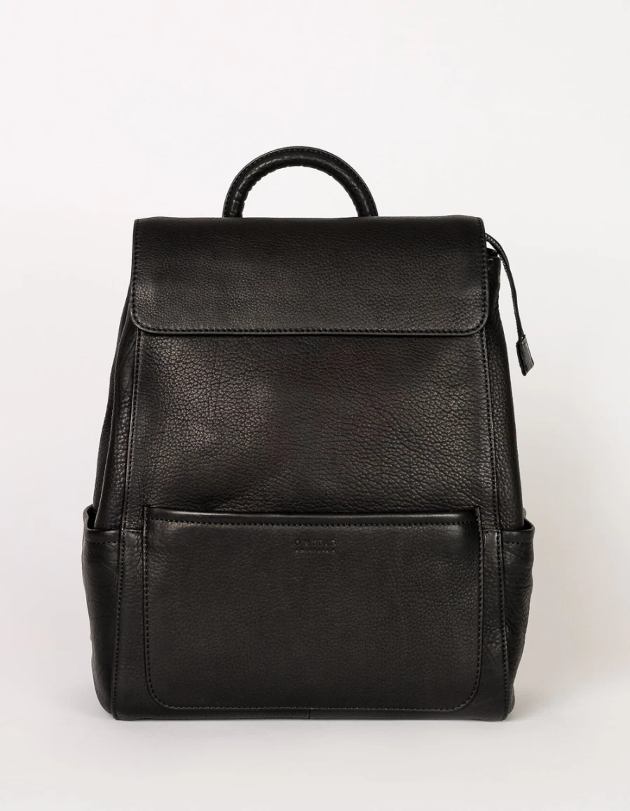 "O My Bag Women's Black Soft Grain Leather Jean Backpack"