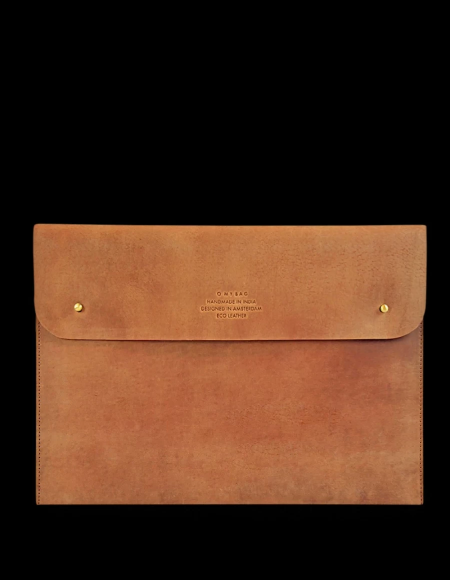 "O My Bag Women's 13" Laptop Sleeve in Camel Hunter Leather"