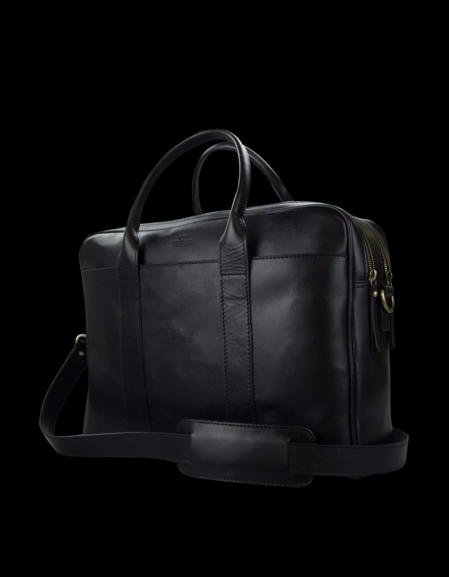 O My Bag Harvey Maxi Men's Black Classic Leather Bag