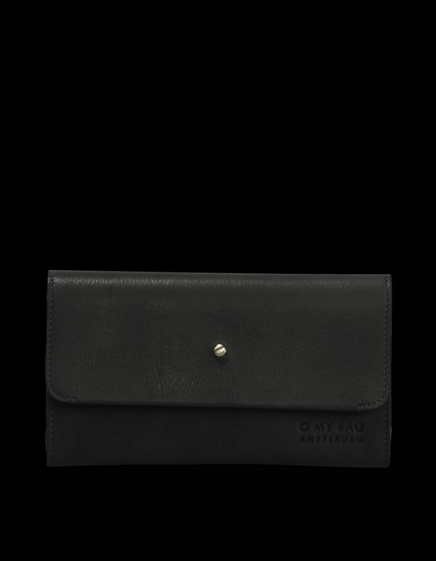 "O My Bag Men's Black Soft Grain Leather Pixie's Pouch Wallet"