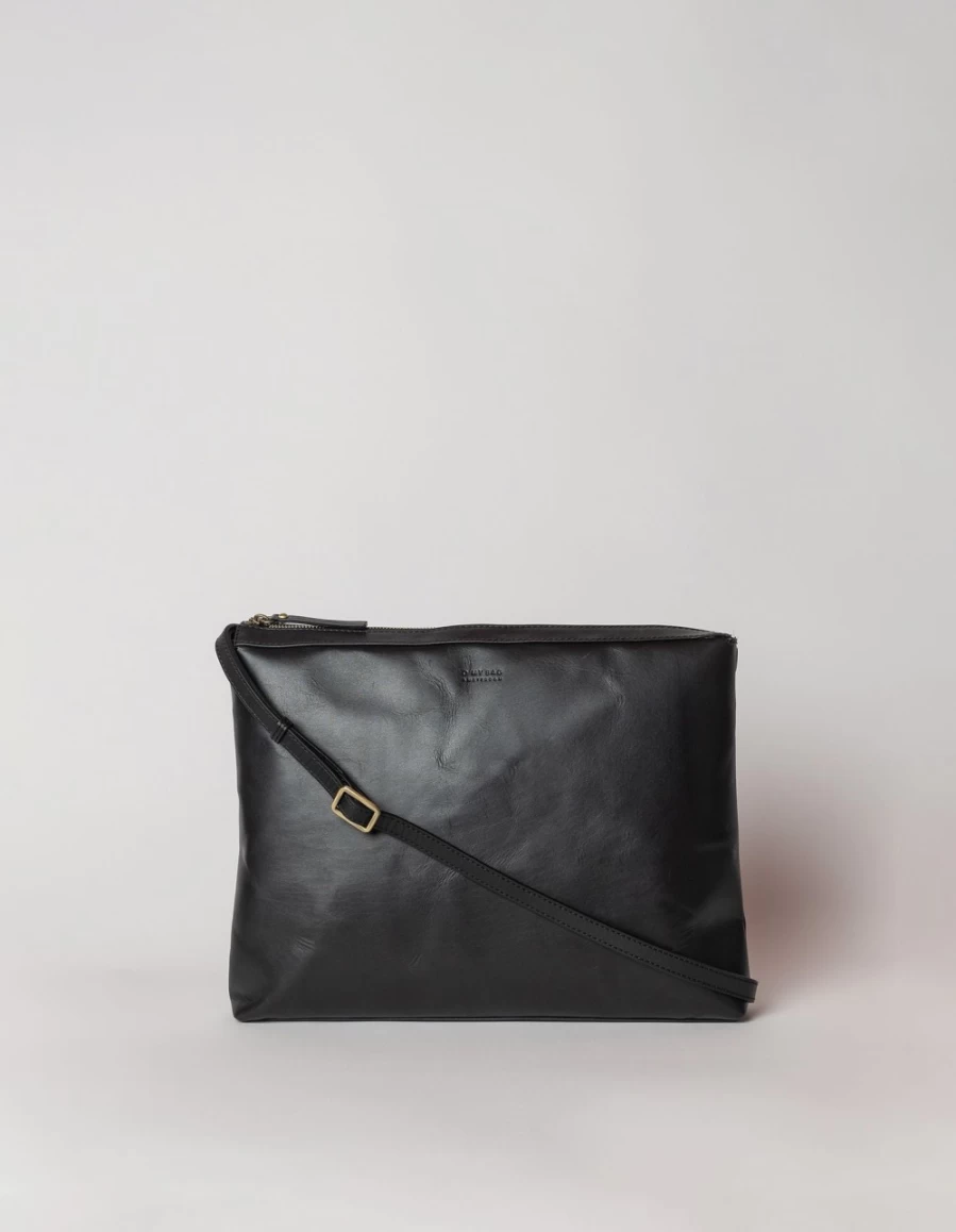 "O My Bag Scarlet Women's Black Classic Leather Handbag"