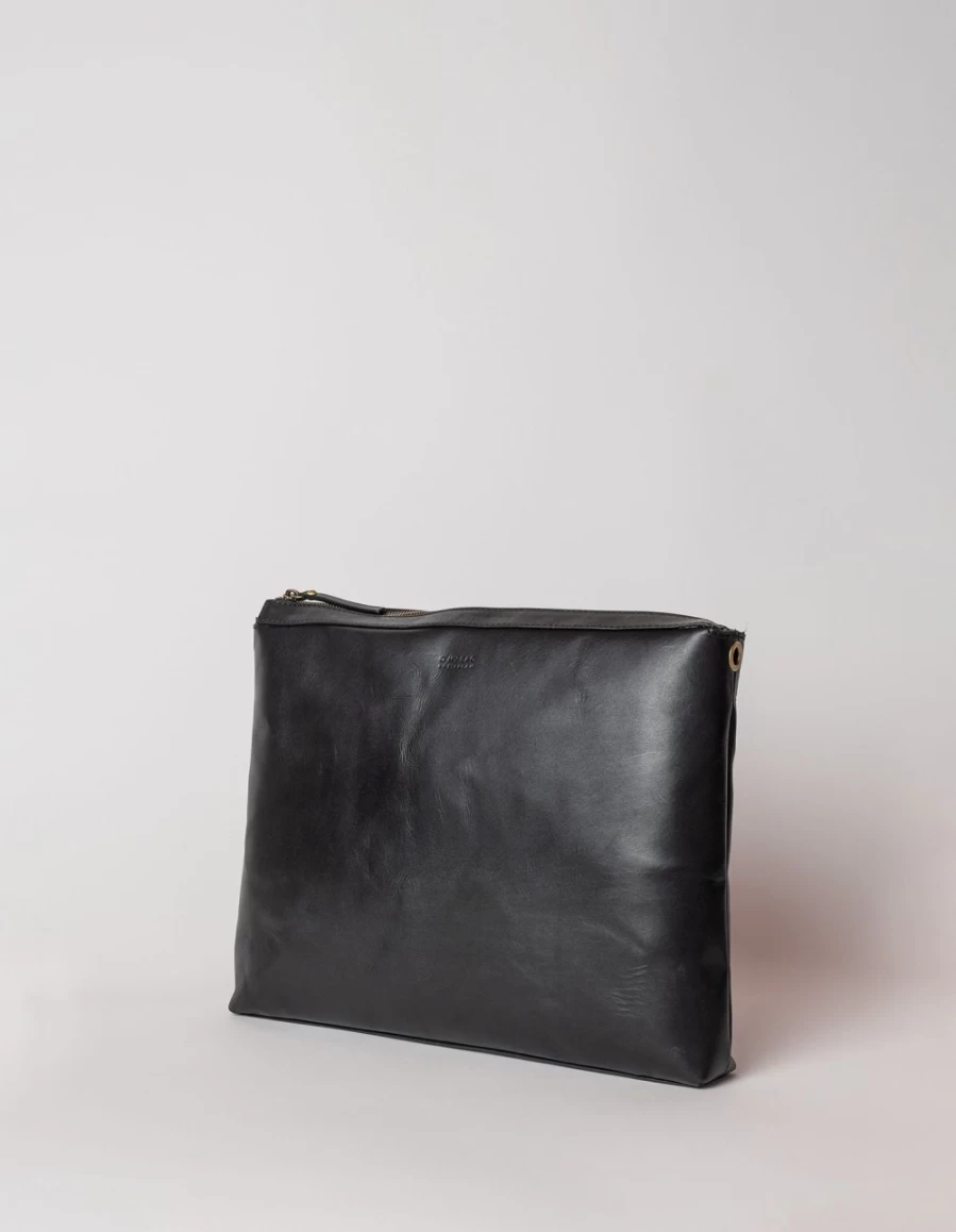 "O My Bag Scarlet Women's Black Classic Leather Handbag"
