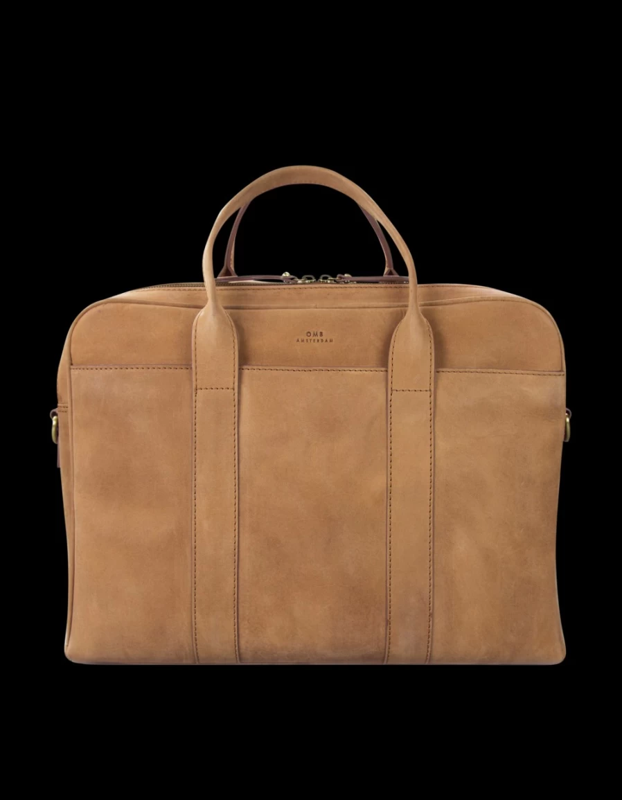 O My Bag Harvey Maxi Men's Camel Hunter Leather Bag