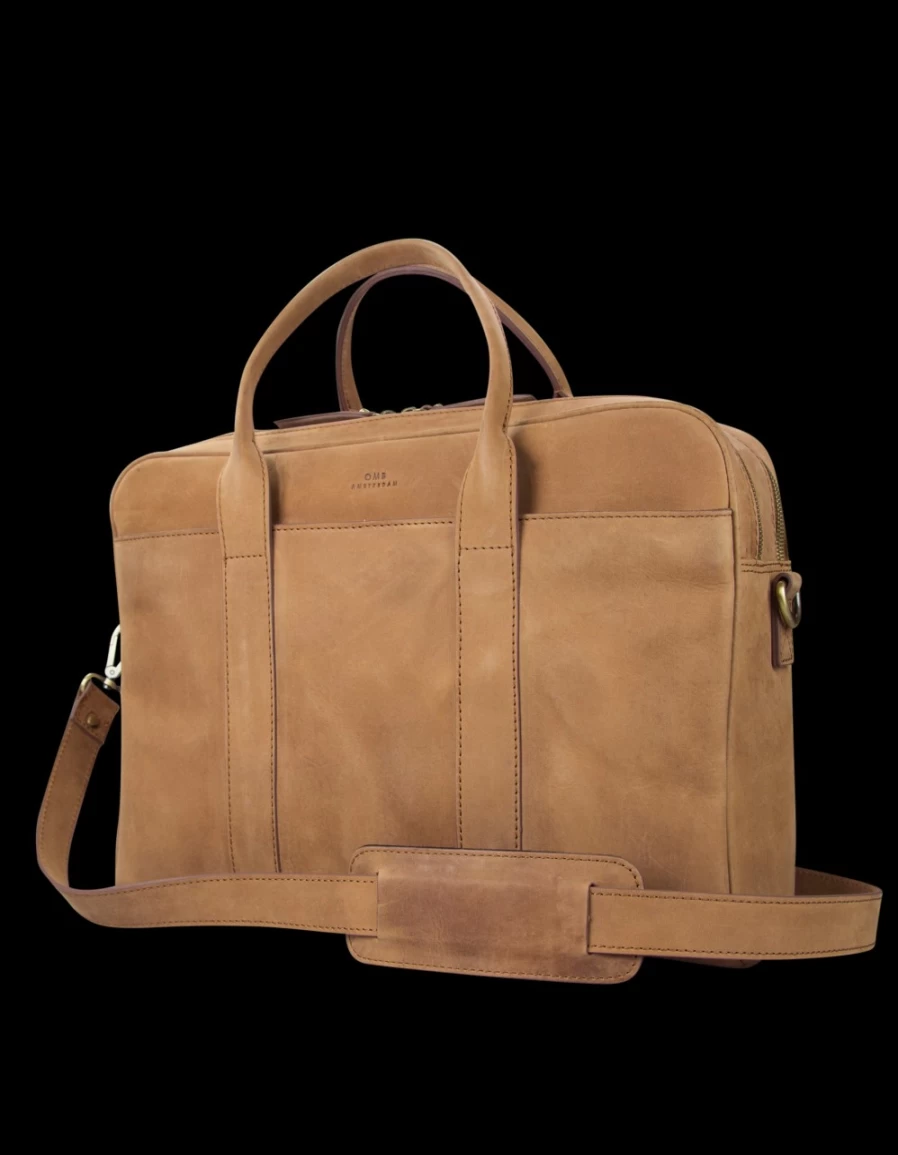 O My Bag Harvey Maxi Men's Camel Hunter Leather Bag