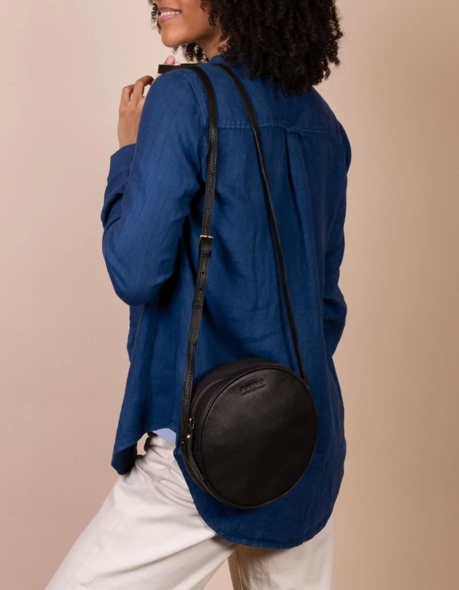 O My Bag Women's Luna Bag in Black Soft Grain Leather - Stylish & Durable Handbag