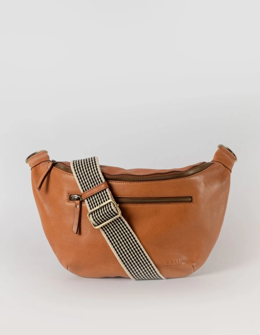 O My Bag Women's Wild Oak Soft Grain Leather Drew Bum Bag Maxi Crossbody Bag