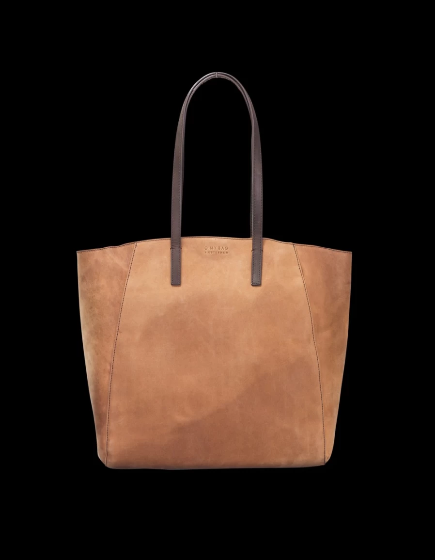 O My Bag Women's Jazzy Jess Handbag in Camel Hunter Leather - Stylish Vegan Leather Tote for Women