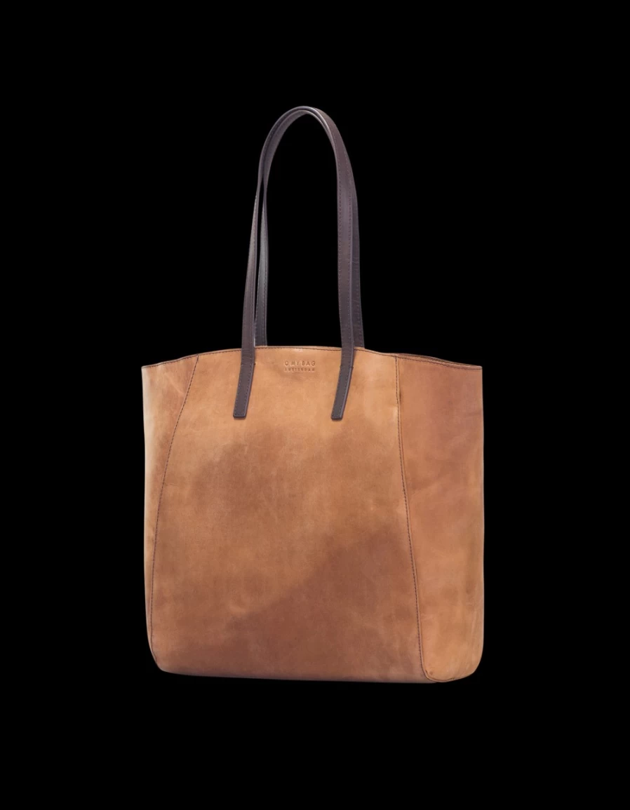 O My Bag Women's Jazzy Jess Handbag in Camel Hunter Leather - Stylish Vegan Leather Tote for Women