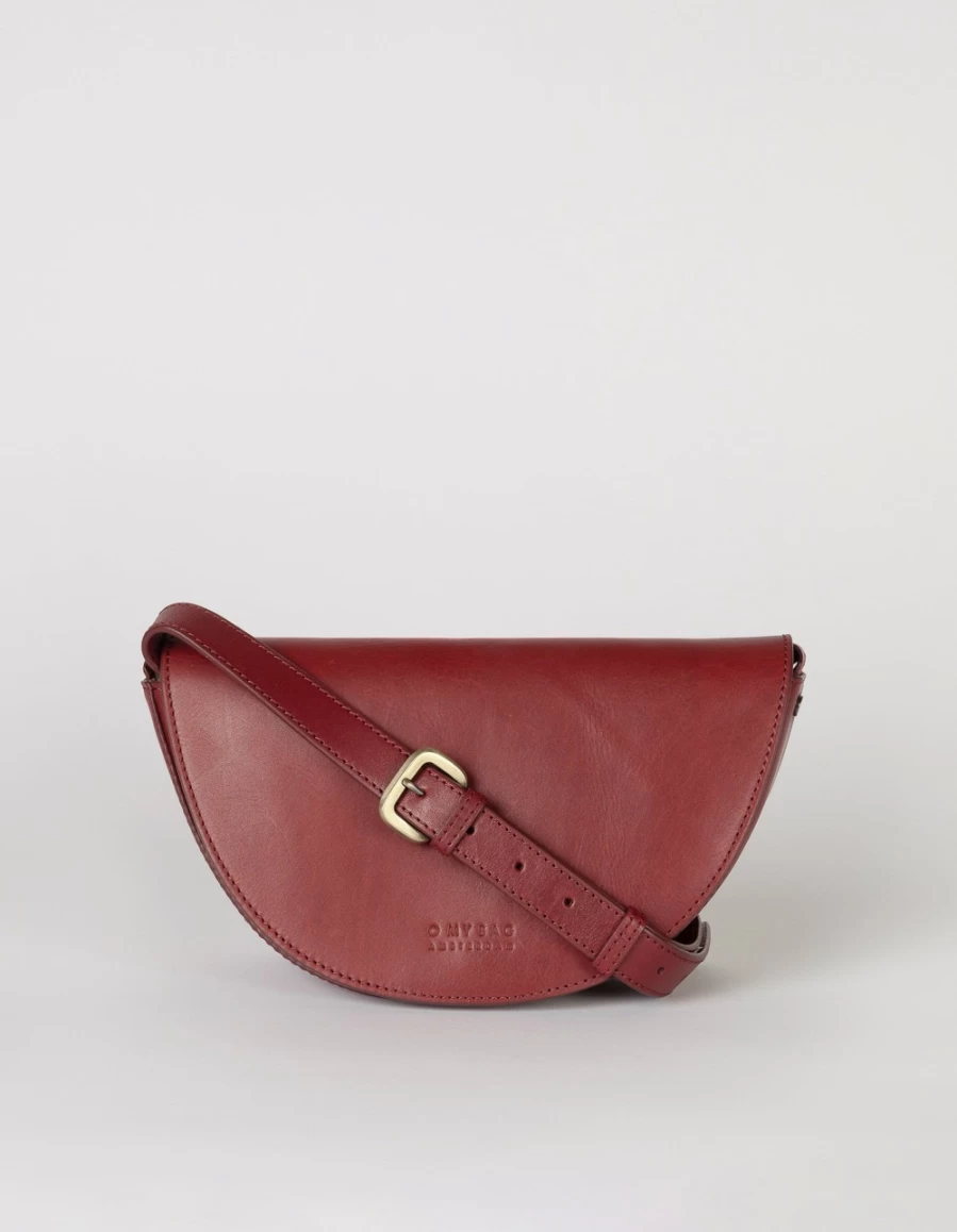 O My Bag Women's Laura Bag in Ruby Checkered Classic Leather - Stylish Handbag for Women