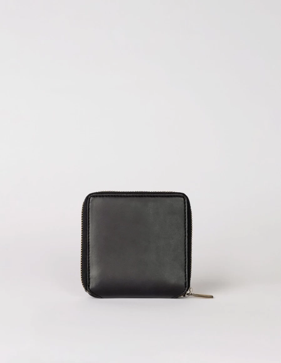 O My Bag Men's Black Apple Leather Square Wallet - Sonny Style Premium Bifold for Everyday Use