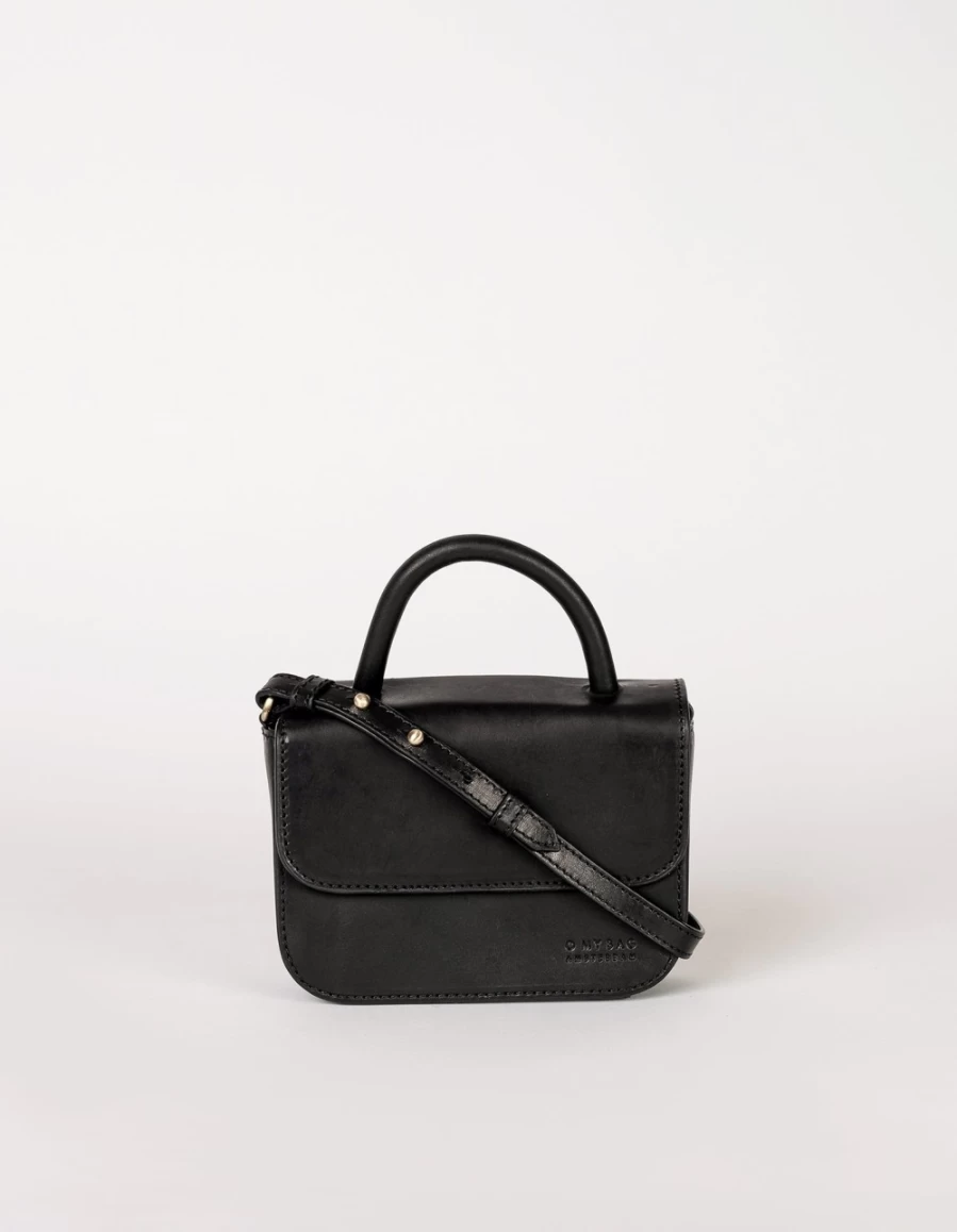 "O My Bag Women's Nano Bag in Black Classic Leather – Stylish & Compact Handbag"