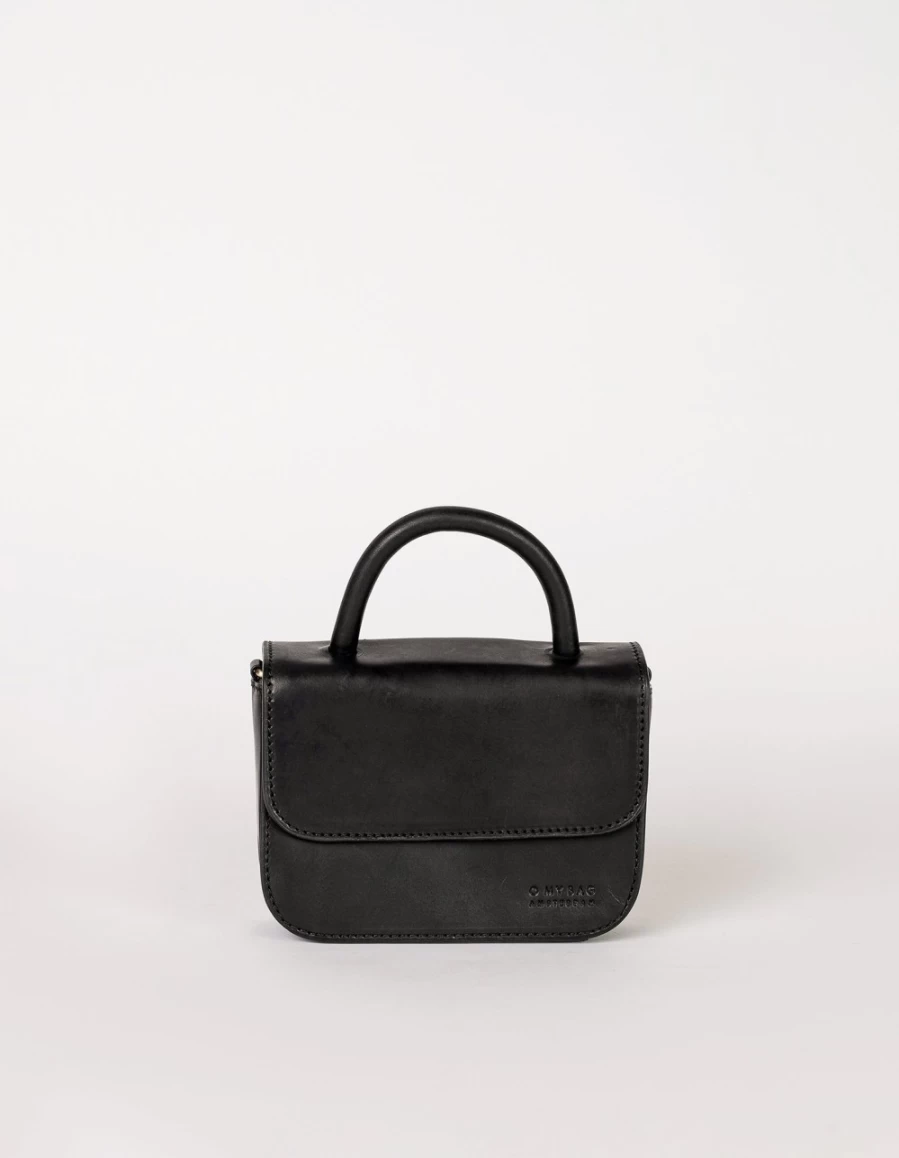 "O My Bag Women's Nano Bag in Black Classic Leather – Stylish & Compact Handbag"