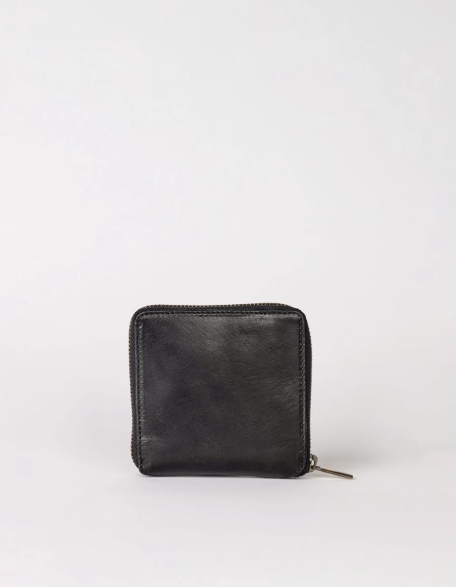 O My Bag Men's Sonny Square Wallet in Black Stromboli Leather – Stylish & Durable