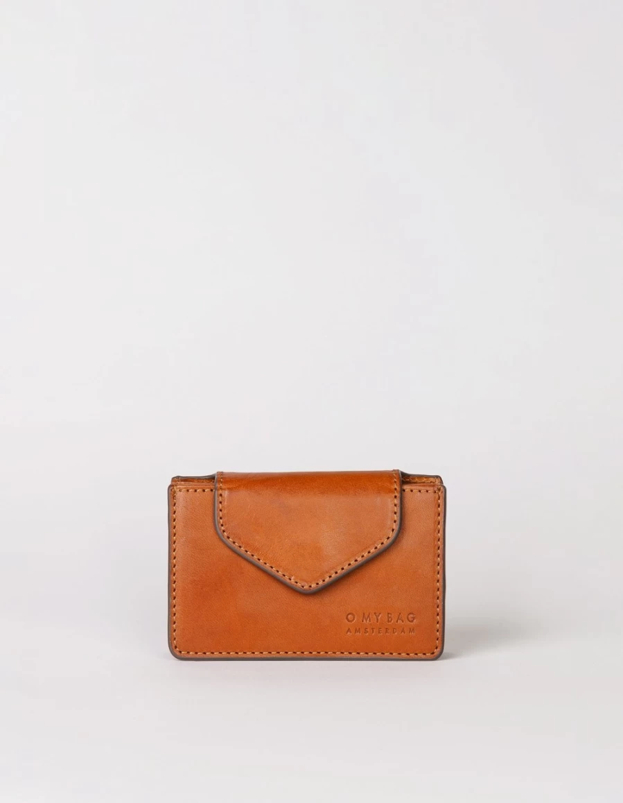 O My Bag Men's Cognac Classic Leather Harmonica Wallet - Premium Bifold Billfold for Men