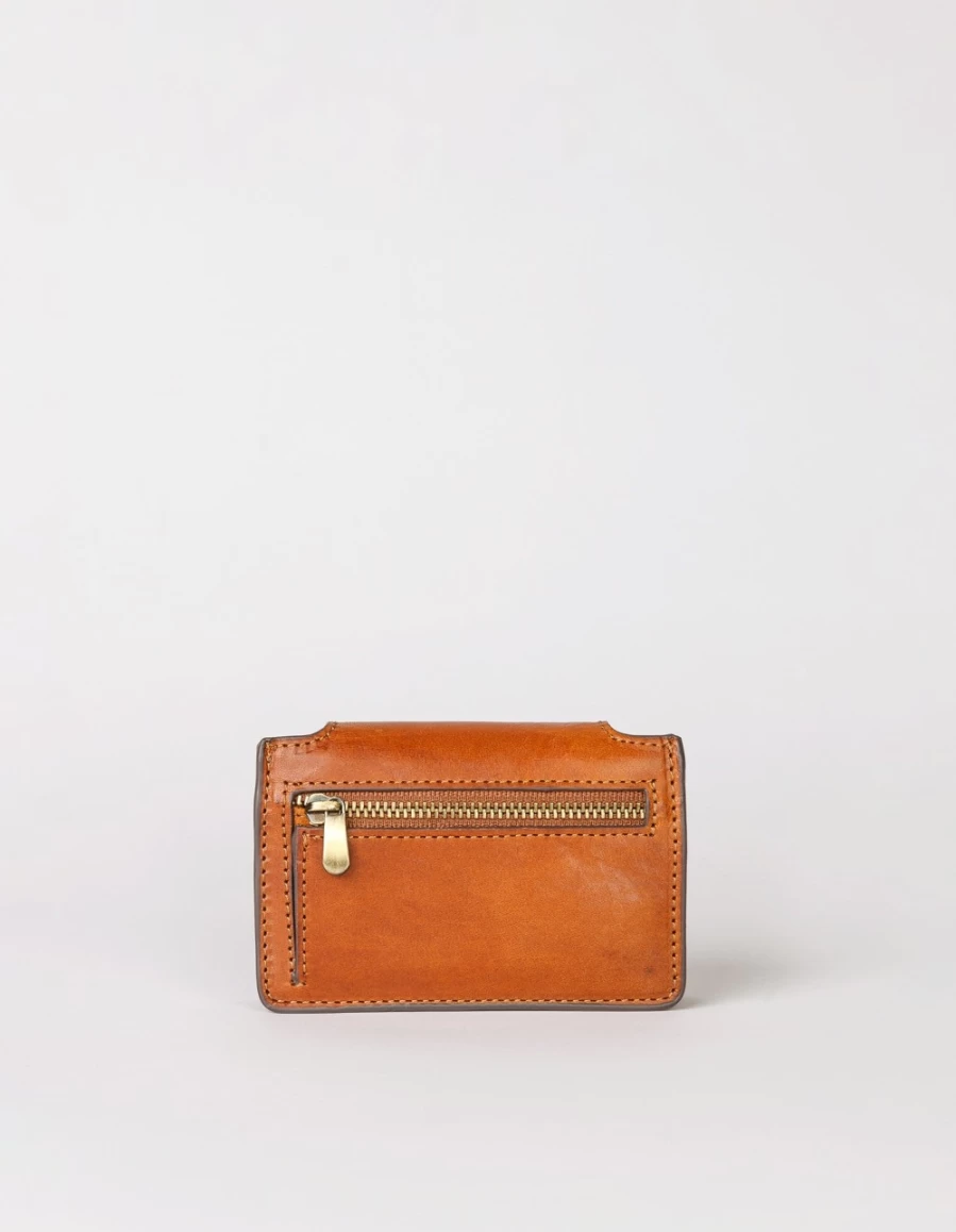 O My Bag Men's Cognac Classic Leather Harmonica Wallet - Premium Bifold Billfold for Men