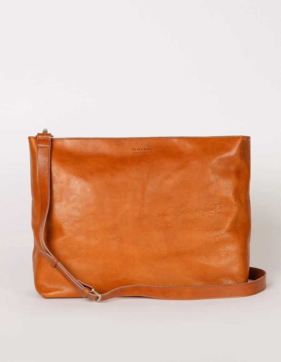 "O My Bag Olivia Men's Cognac Stromboli Leather Bag"