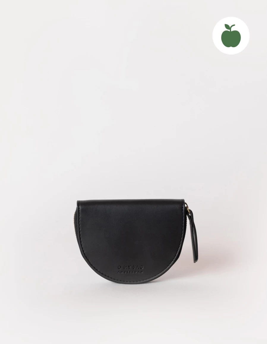 O My Bag Men's Black Apple Leather Laura Coin Purse - Stylish & Durable Wallet for Men