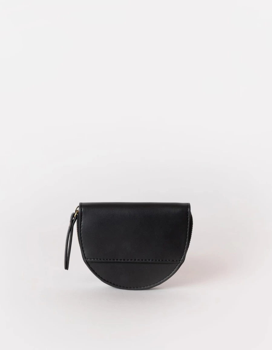 O My Bag Men's Black Apple Leather Laura Coin Purse - Stylish & Durable Wallet for Men