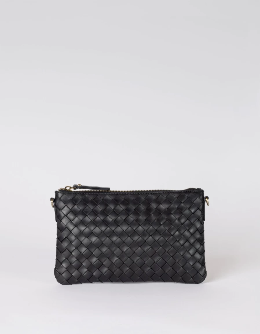 O My Bag Lexi Women's Black Woven Classic Leather Handbag